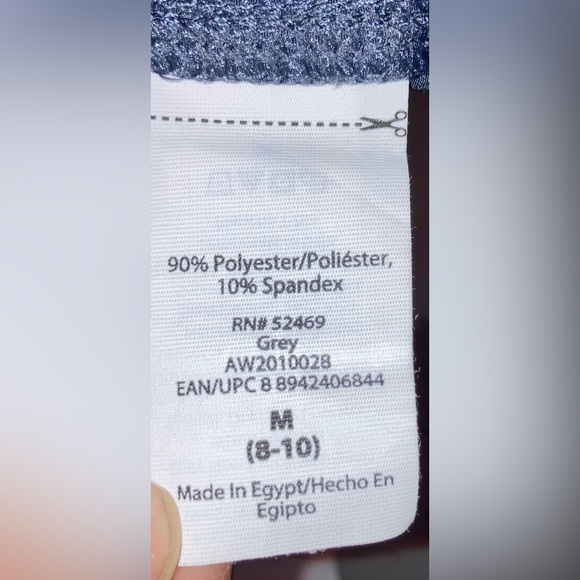 ATHLETIC WORKS WOMEN’sGRAY SWIM TRUNKS DRAWSTRING 2 POCKETS UNISEX  MED EUC - Picture 6 of 12